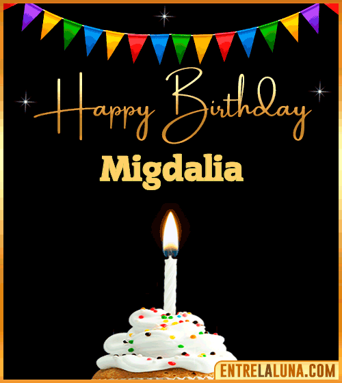 GiF Happy Birthday Migdalia